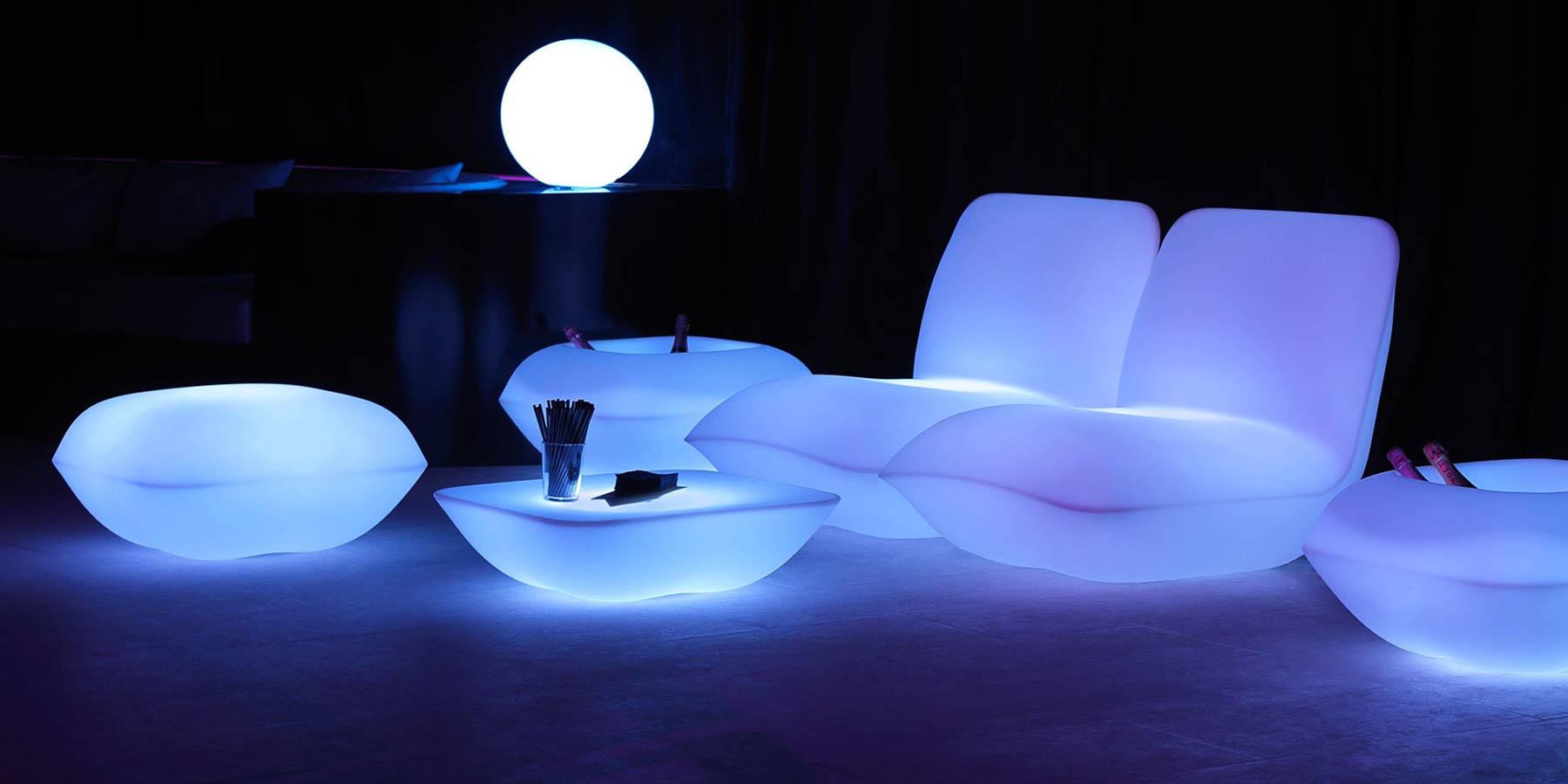 mueble con luz de diseño