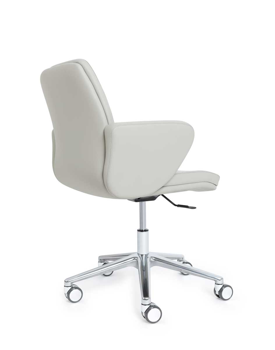 BosBarcelona Diva elegant office chair Low White 3