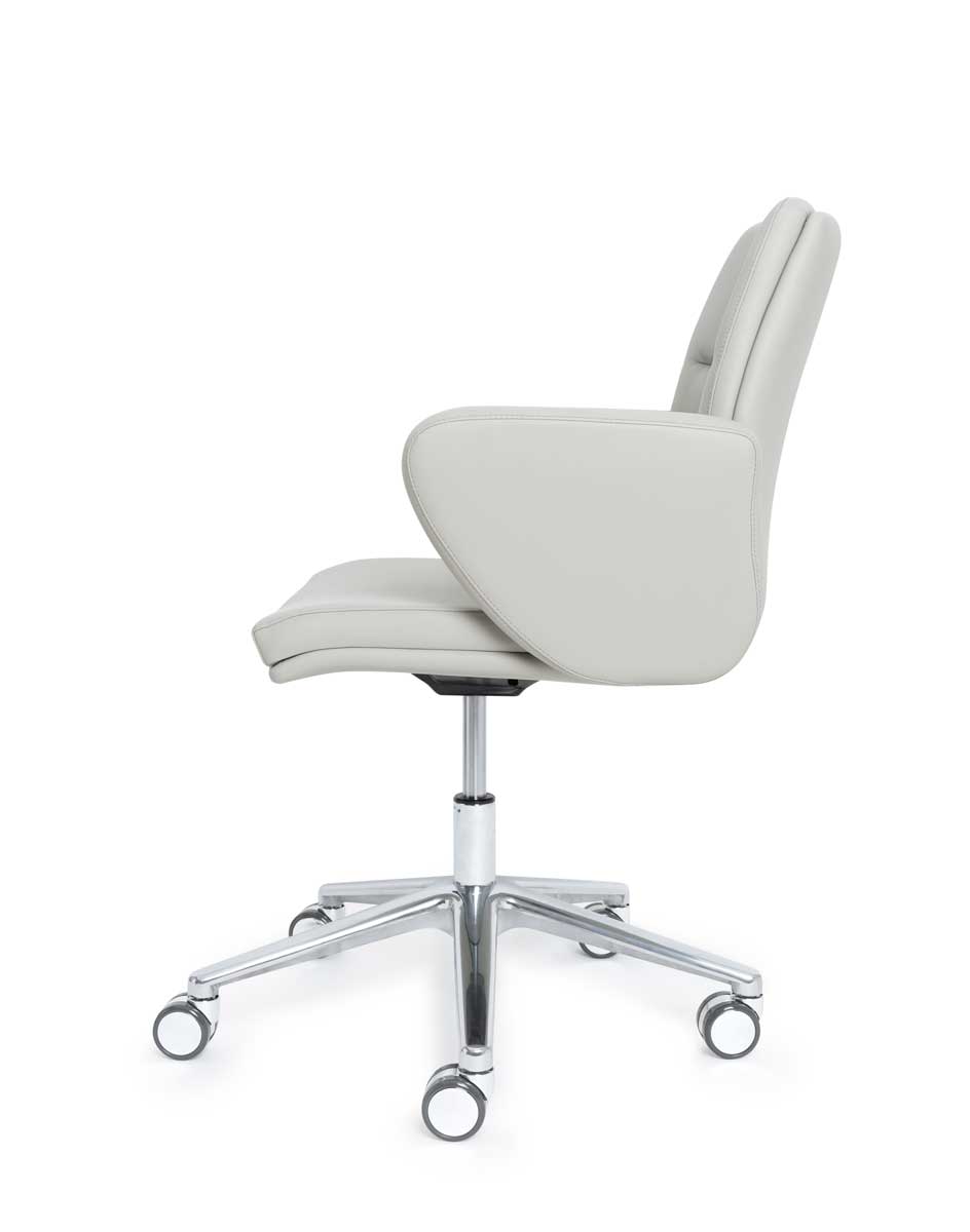 BosBarcelona Diva elegant office chair Low White 4