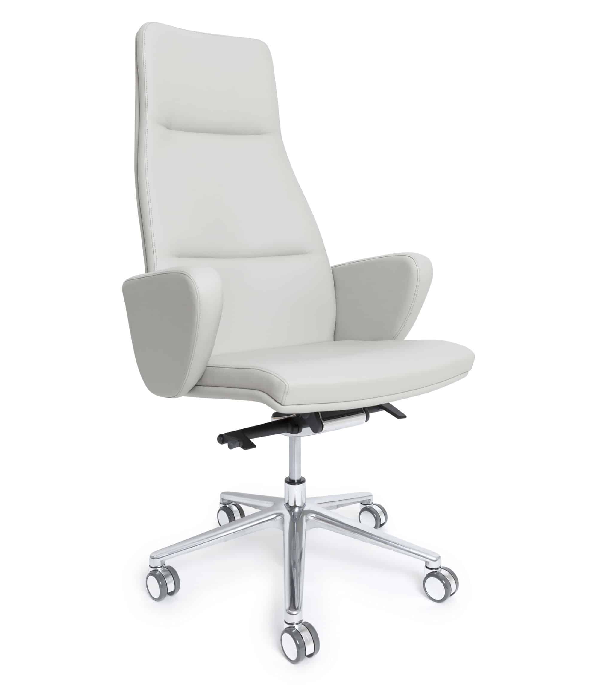 BosBarcelona Diva elegant office chair High White 2