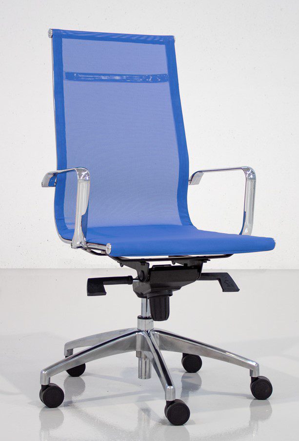 silla despacho azul