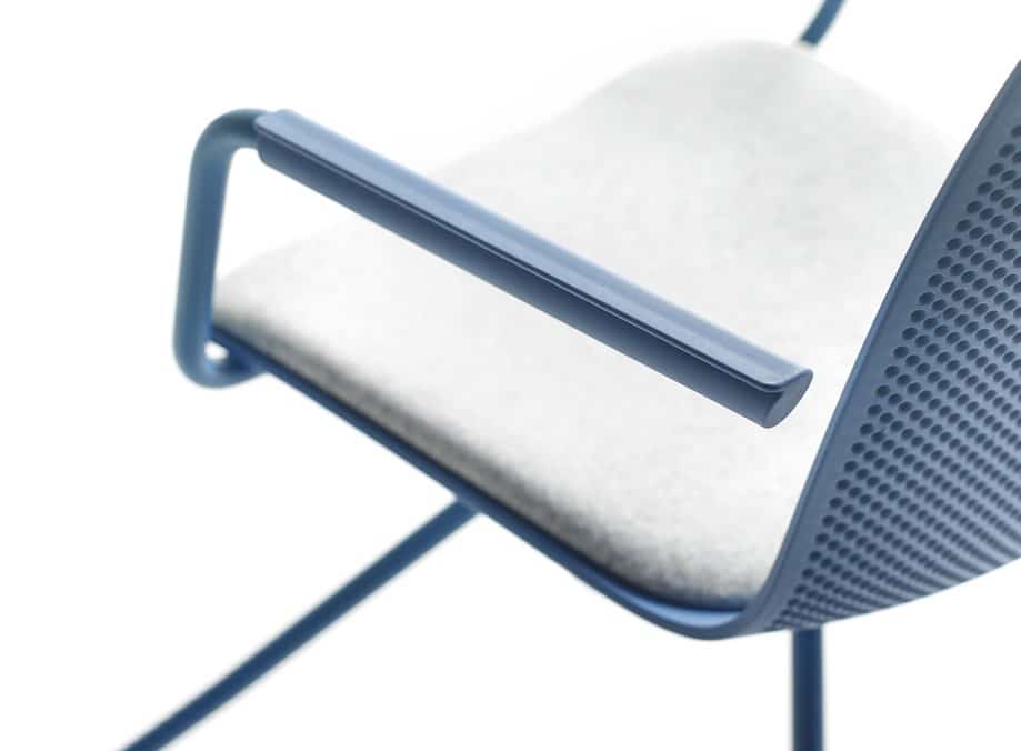 silla polipropileno con galleta tapizada