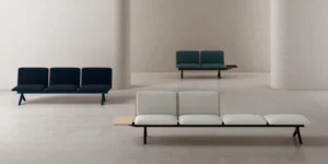 Bancada de recepcion para centro de salud