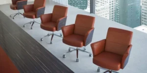 Sillon con acabado en piel